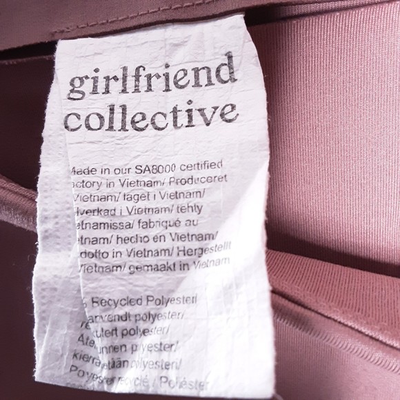 Girlfriend Collective Leggings Mauve Pink  Small XSmall Compressive High Rise - Picture 5 of 6